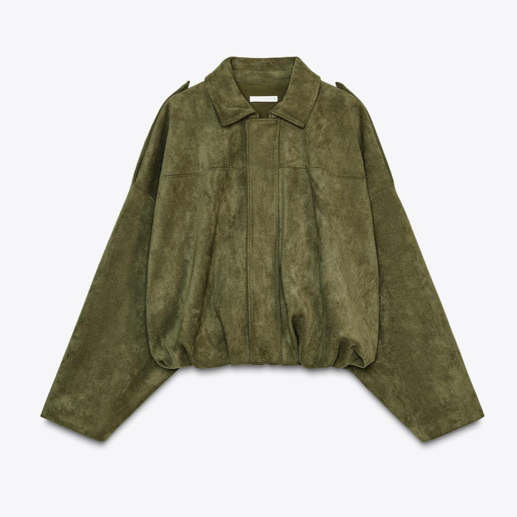 Virale Wildleder Bomberjacke - Lonissa