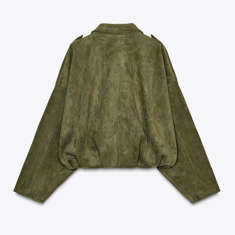 Virale Wildleder Bomberjacke - Lonissa