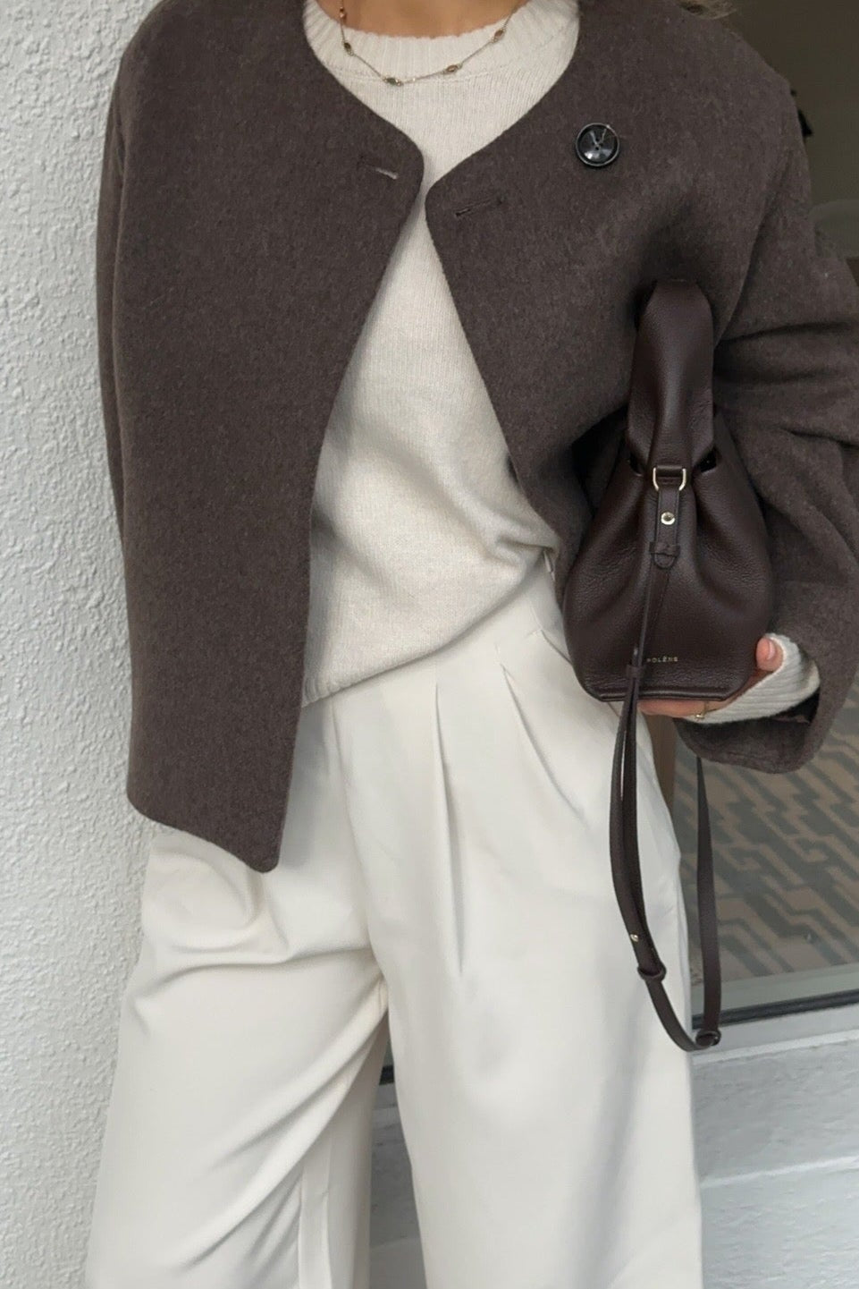 Oversized Kurzjacke in Woll-Optik - Lonissa