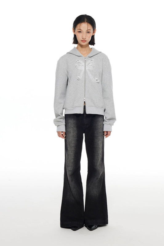 Sweatjacke mit Schleife - Lonissa