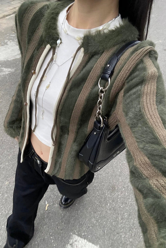 Leichte Jacke mit Mohair-Details - Lonissa