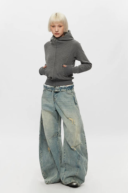 Streetwear Langarm Strickjacke - Lonissa