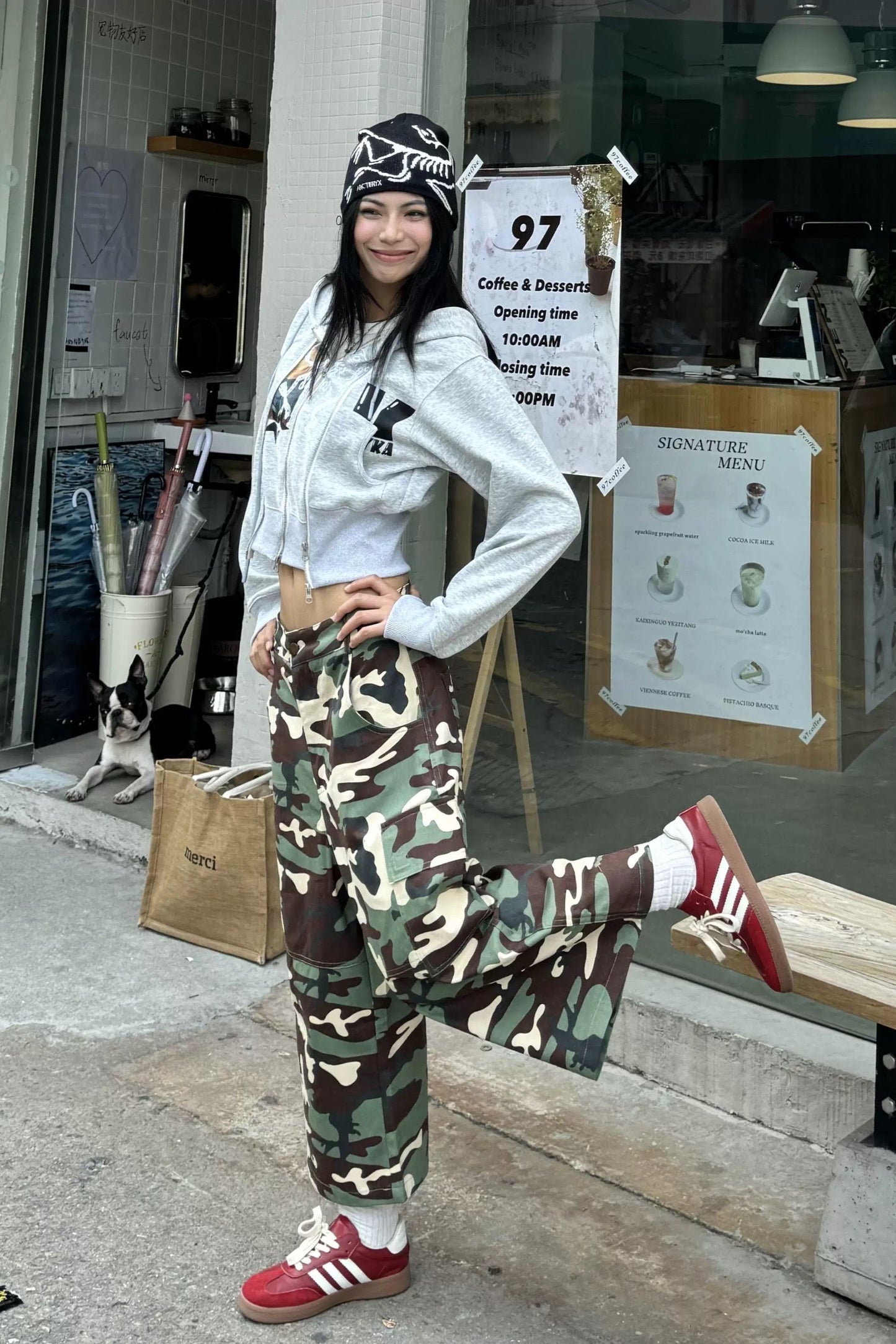 Two Zipper Sweatjacke mit Print - Lonissa