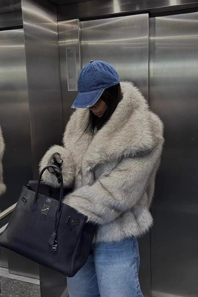 Virale Kunstfell Jacke - Lonissa