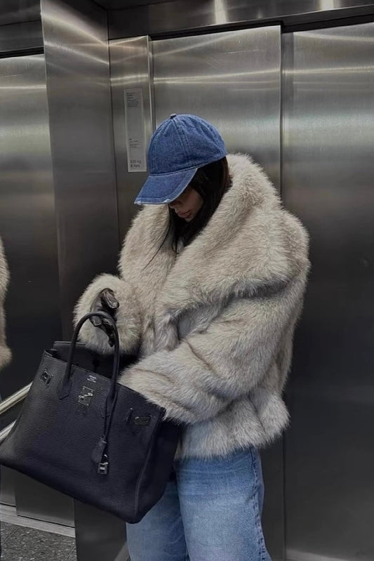 Virale Kunstfell Jacke - Lonissa