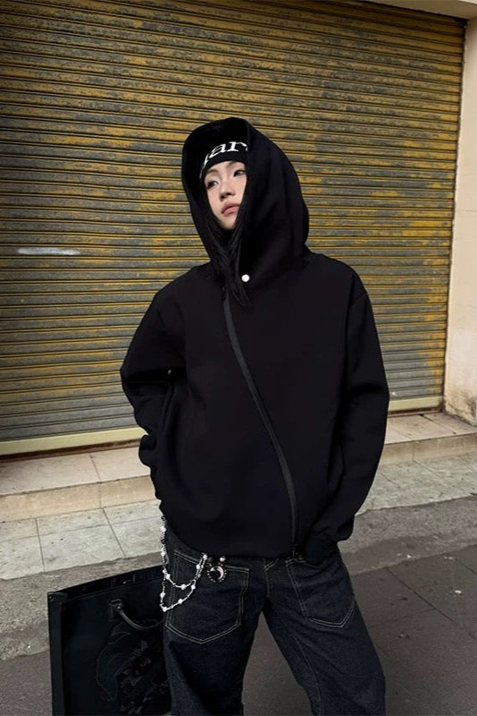 Zip-Hoodie mit Asymmetrischem Schnitt - Lonissa