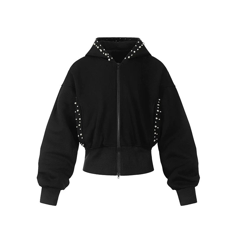 Oversize-Hoodie mit Perlendetails - Lonissa