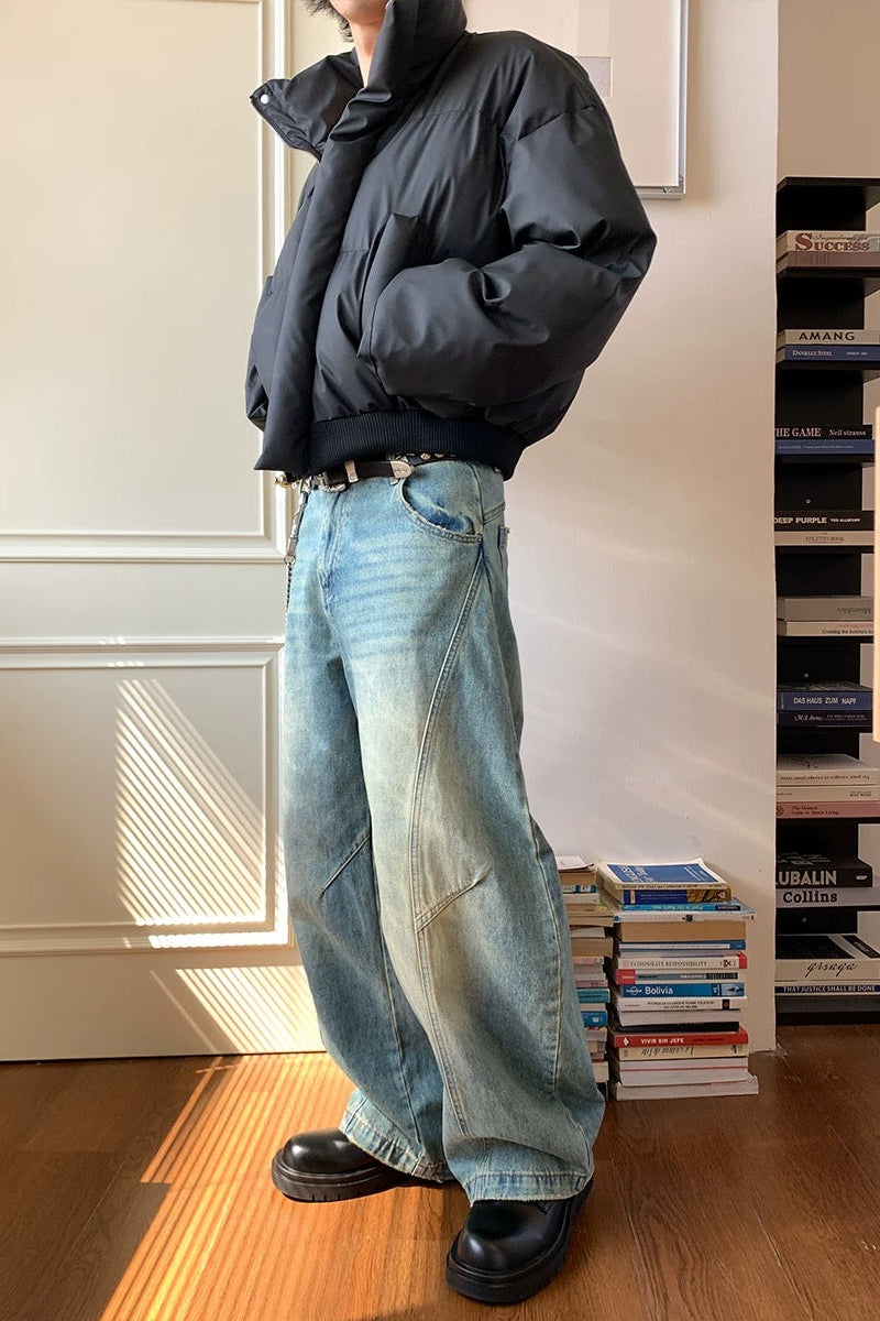 Baggy Basic Denim-Jeans - Lonissa