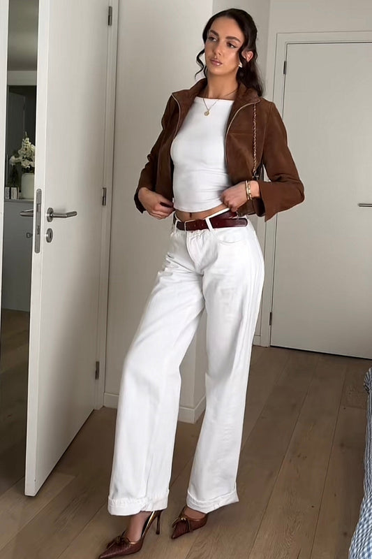 Virale Wildleder-Jacke - Lonissa