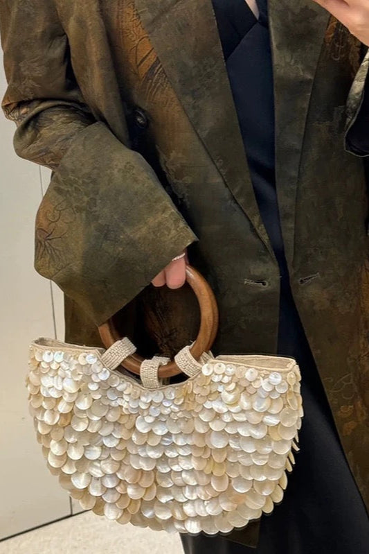 Virale Tasche mit Perlmutt-Optik