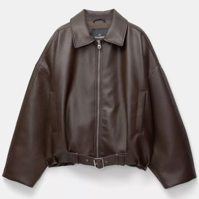 Virale Lederjacke-Bear